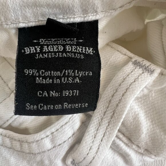 James Jeans White Jeans Bootcut Flare Dry Aged Denim Low Rise Western Coastal - Picture 13 of 13